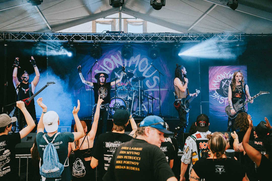Anonymous Bastards full band at a festival